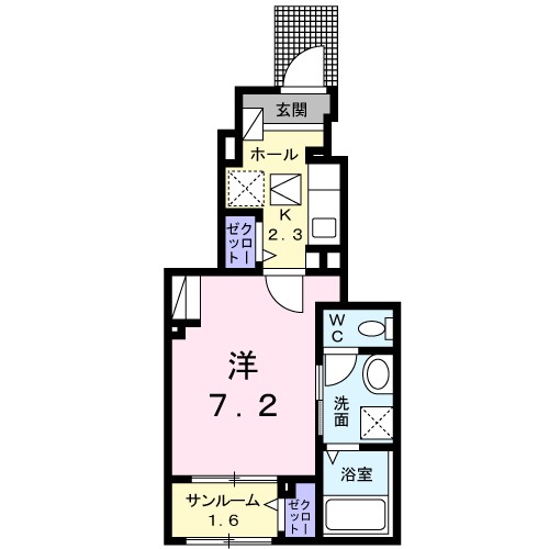 エスポワール城東 104号室 間取り