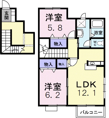 オルゴールＣ 間取り図