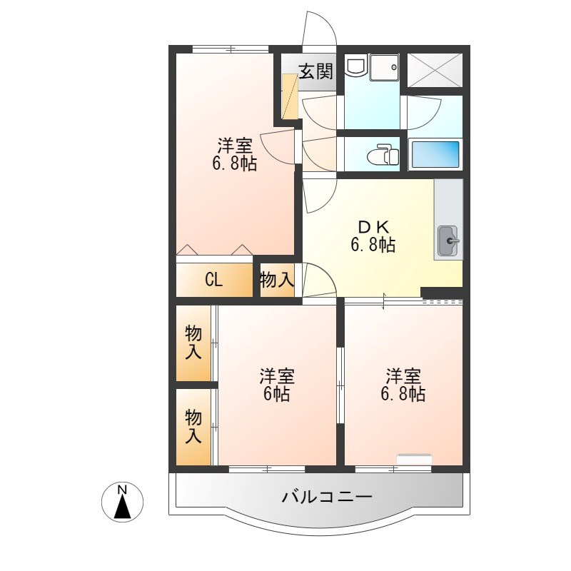 サン・アブニール 間取り図