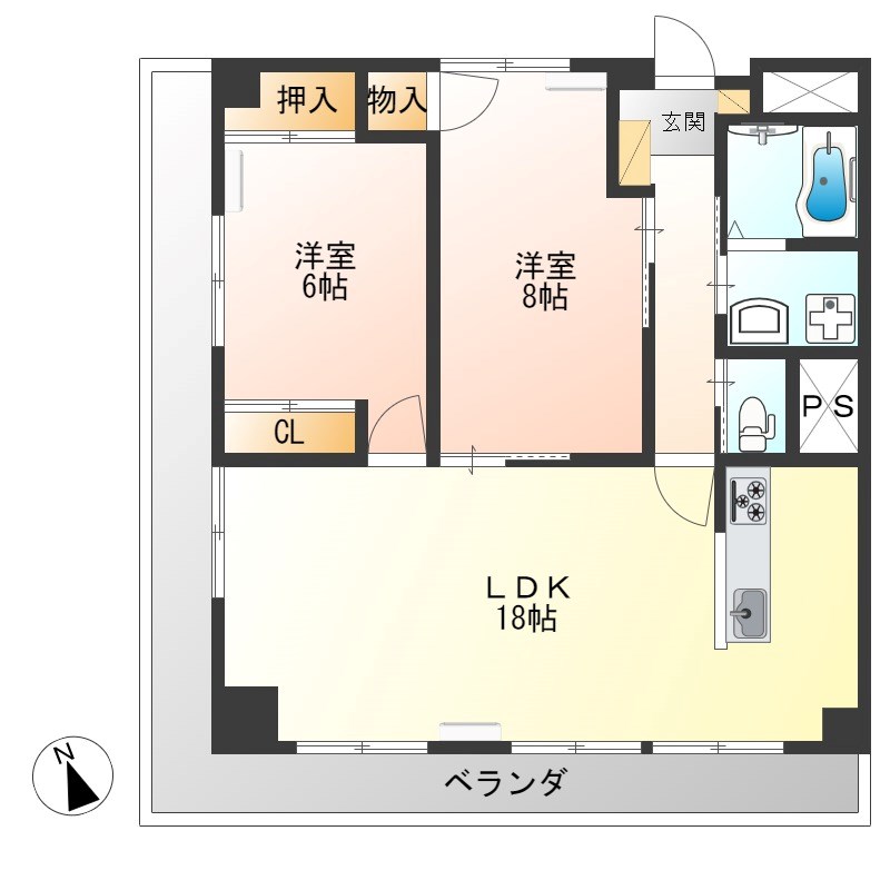 コーポ小尾 1006号室 間取り