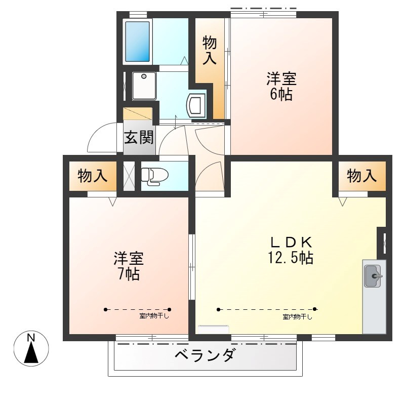 パナコート宇都宮東A 間取り図