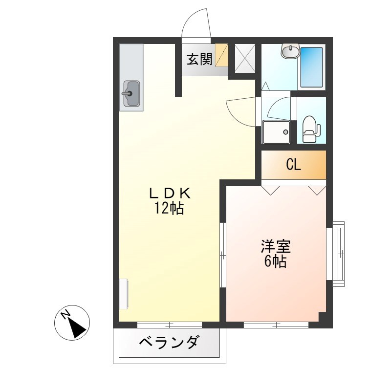 ニューエルディム島崎C棟 間取り図