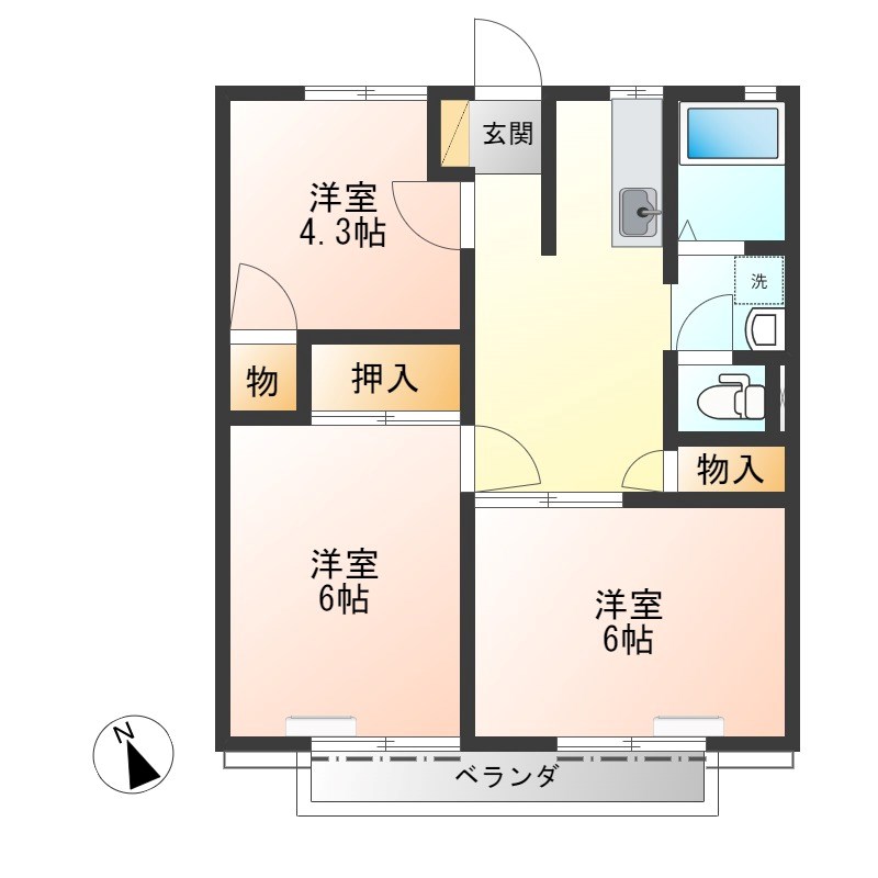 サンロイヤルⅡ 間取り図