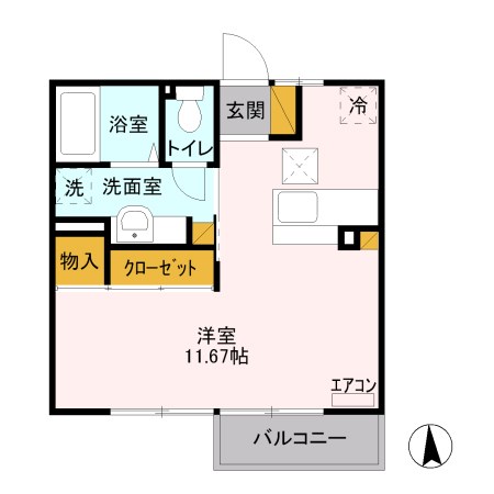 ホワイトテラス 103号室 間取り