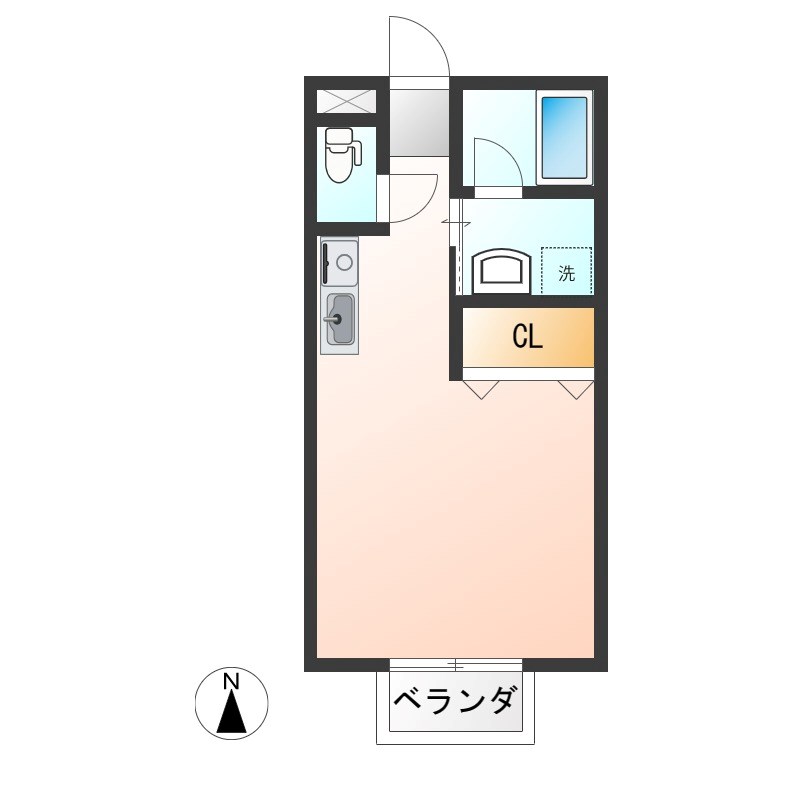 文殊荘 103号室 間取り