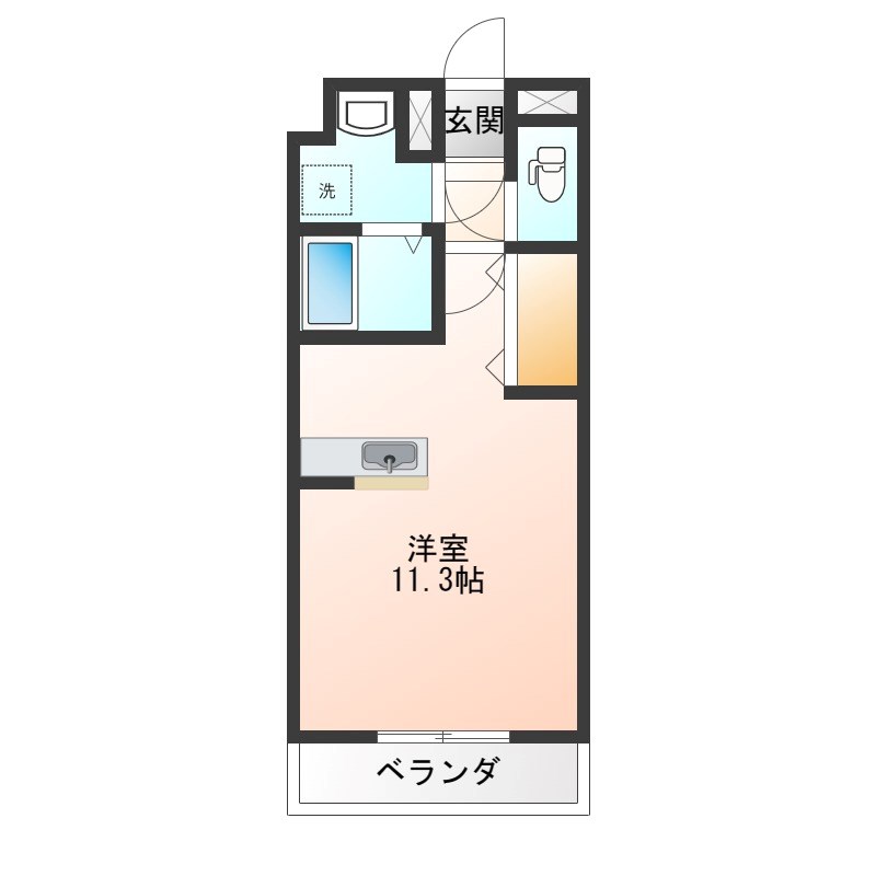 ルーナシティ 203号室 間取り