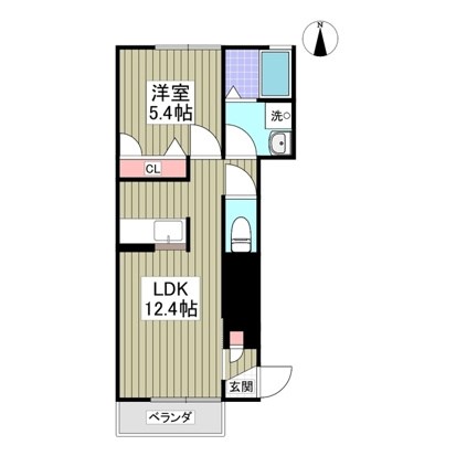 フレシール 102号室 間取り