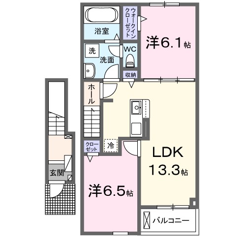 イーストタウン 203号室 間取り