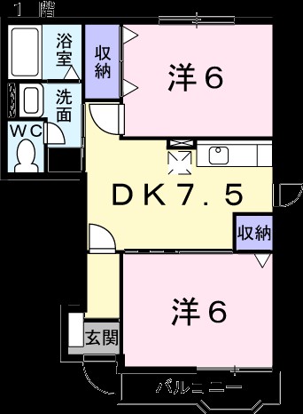 トランキルⅠ 103号室 間取り