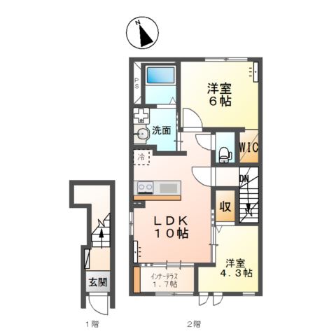 （仮）立木新築アパート 間取り