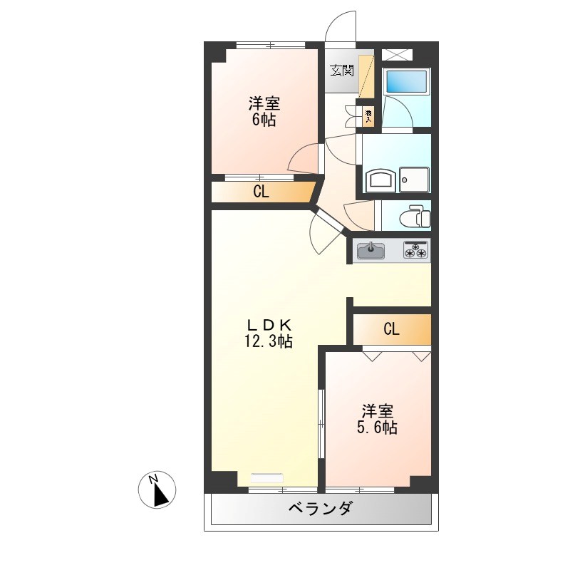 ネオニシキ 702号室 間取り