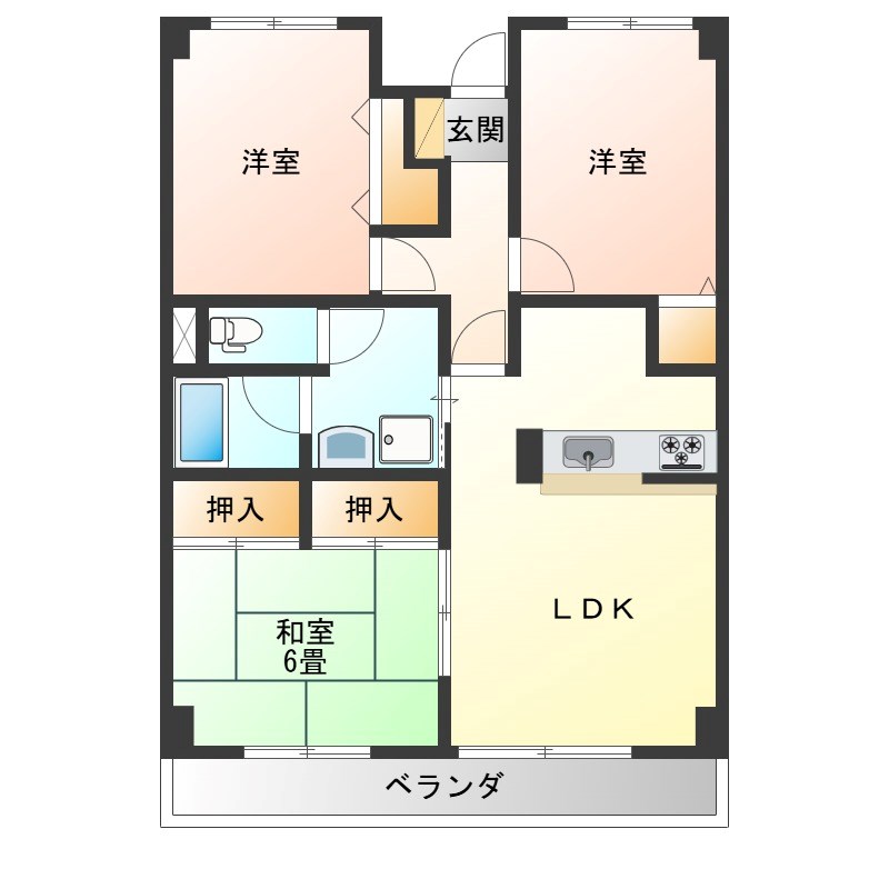 アーバンコートＫ 403号室 間取り