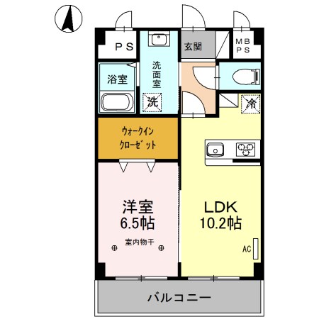 CREA元今泉 702号室 間取り