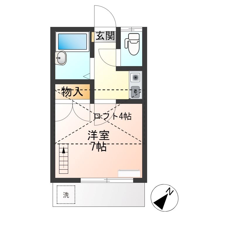 フラット岩崎 間取り図