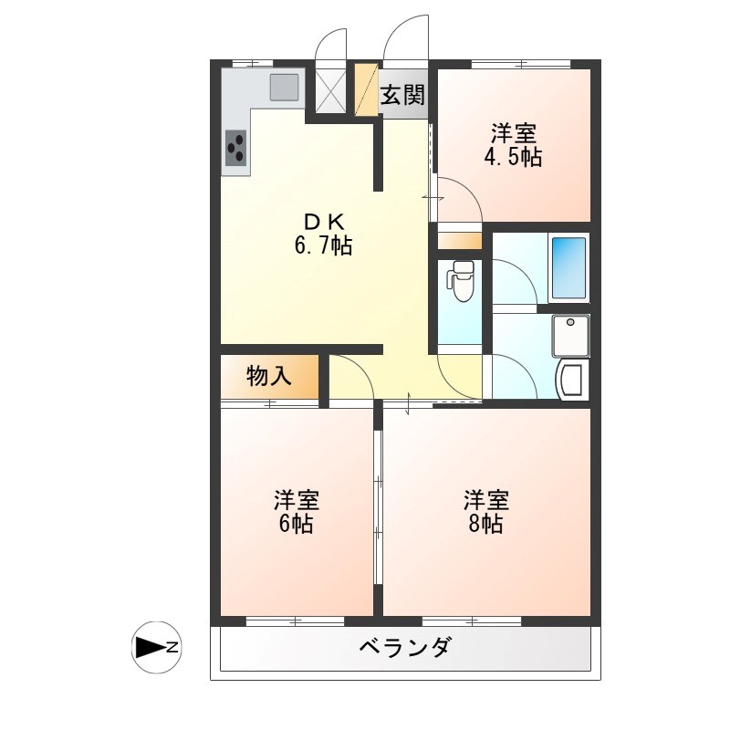 NAKAHARA　３ 間取り図