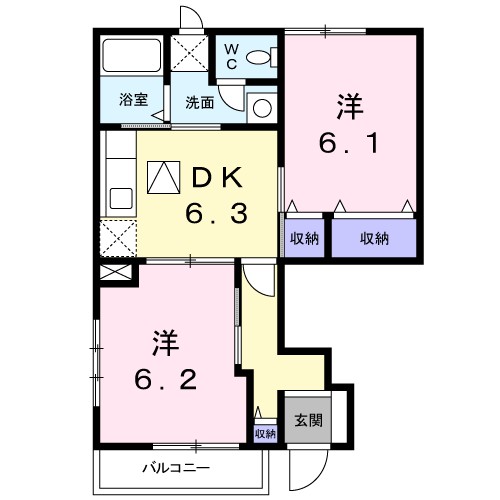 メゾン・ショコラＢ 間取り図