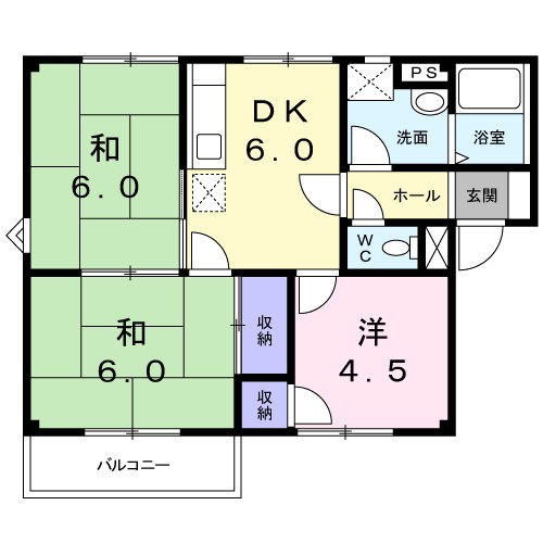 グランドシティ白樺Ⅱ 間取り図