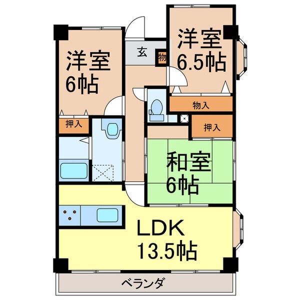 アルファーレジデンス下栗 間取り図