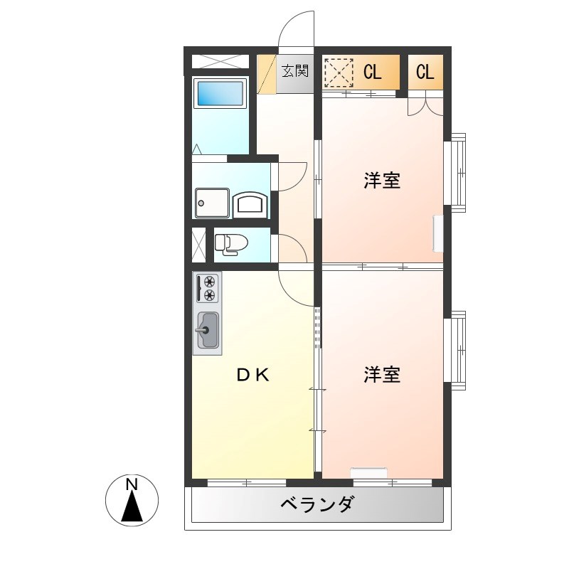 宇都宮ニューシティマンション 101号室 間取り