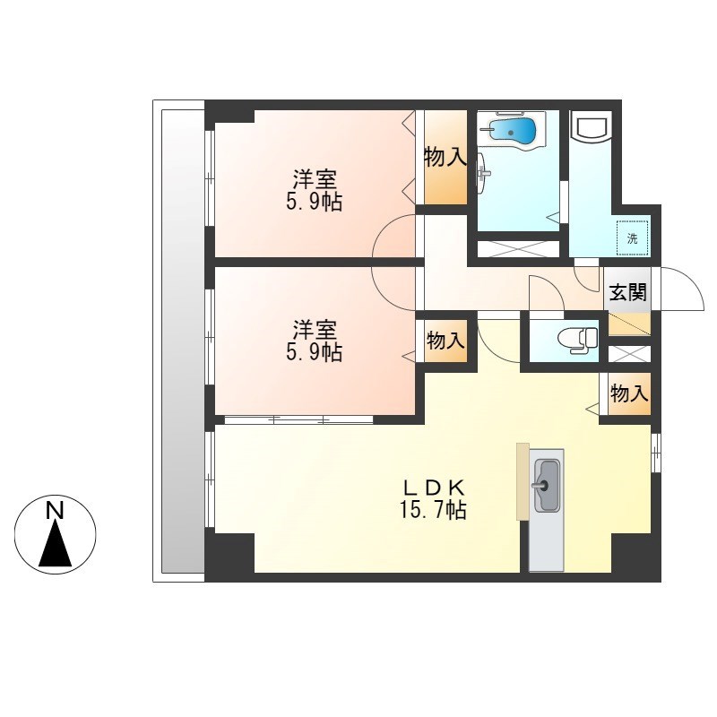 ソレイユ御蔵町 間取り図