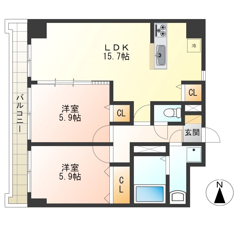 ソレイユ御蔵町 間取り図