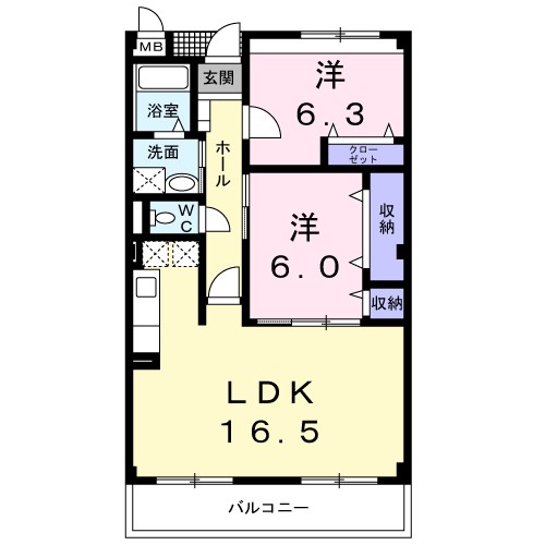 プレステージコートファミーユ館 間取り図