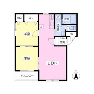 サンパティーク 303号室 間取り