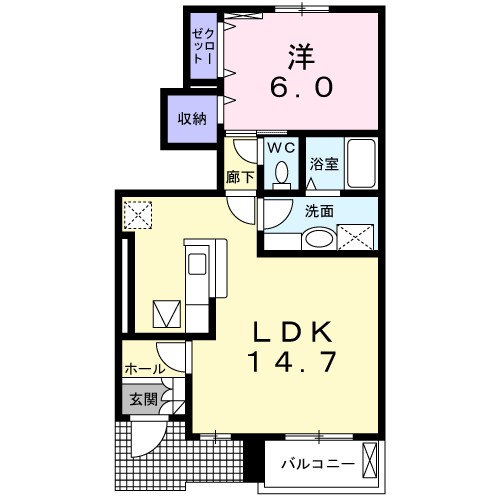 ヴィラプリムローズＡ 間取り図