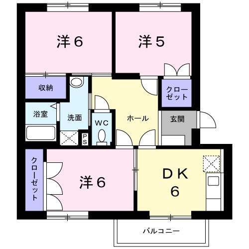 ロイヤルエステート神明Ｂ 間取り図