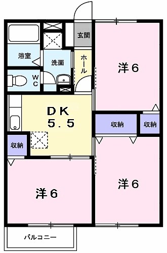 フローラルハイツＴＭ 201号室 間取り