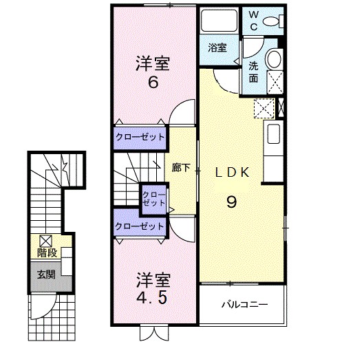 キャッスルレイク　Ⅴ 203号室 間取り