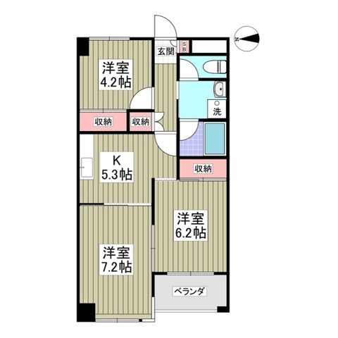 リバーサイド東信 間取り図