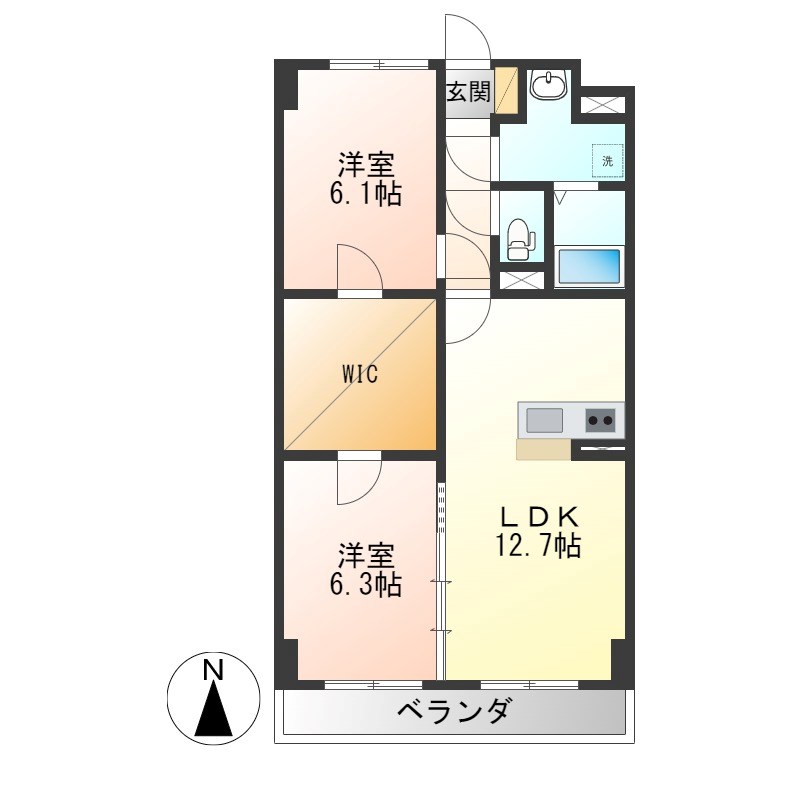 プラスペリティ 305号室 間取り