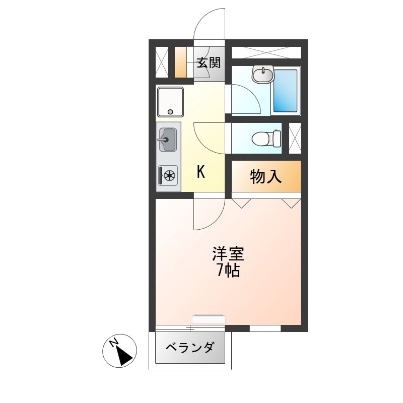 新町ハイツ 406号室 間取り