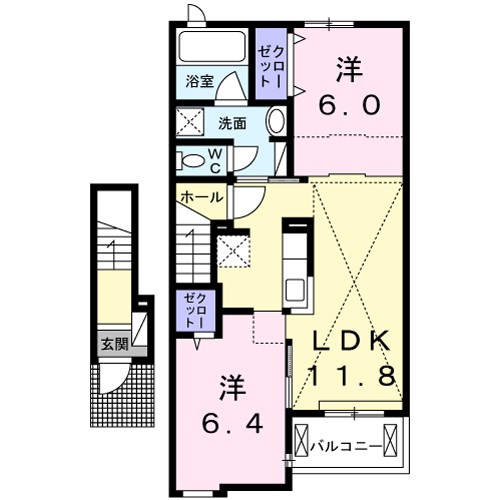 ジェルメ 間取り図