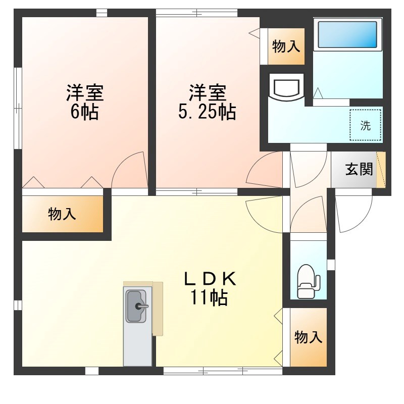 ベルハイツC 間取り図