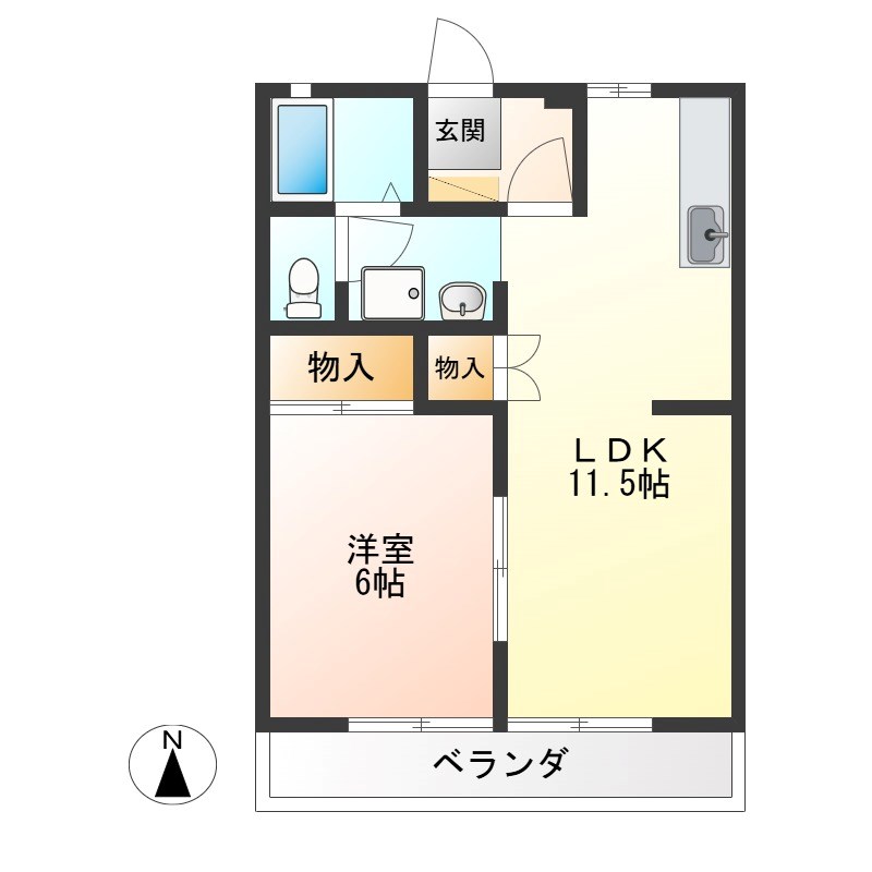 グリーンハイツⅠ 間取り図