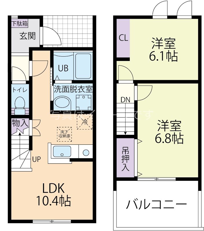 Pomidor (ポミドール)　A 105号室 間取り