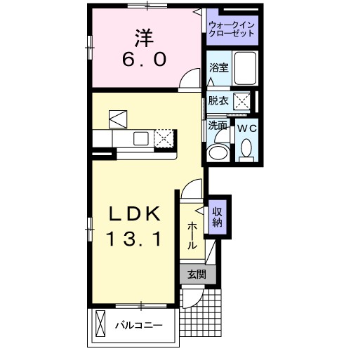 ブランネージュ　Ａ 間取り図