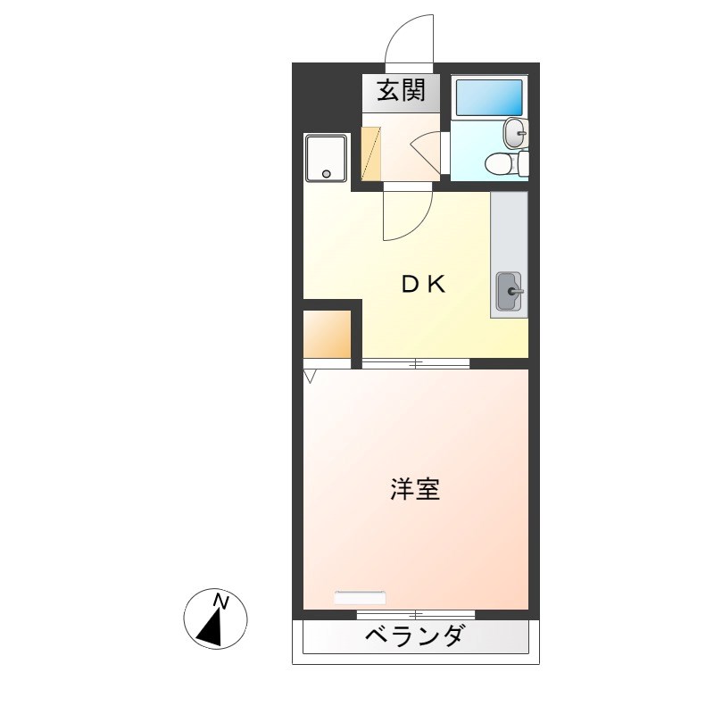 プラチナパレス宇都宮 406号室 間取り