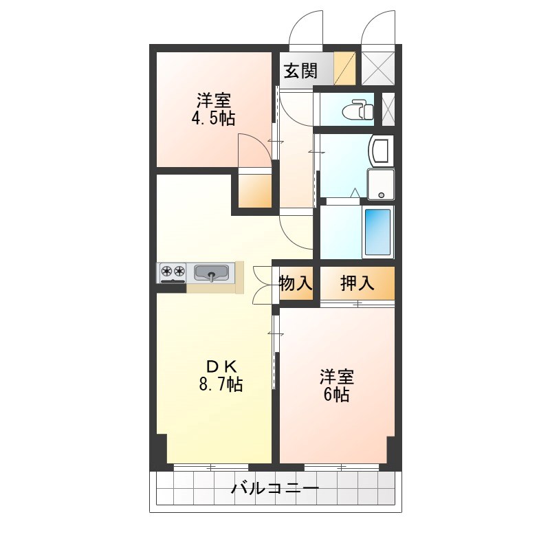 GREEN FOREST 405号室 間取り