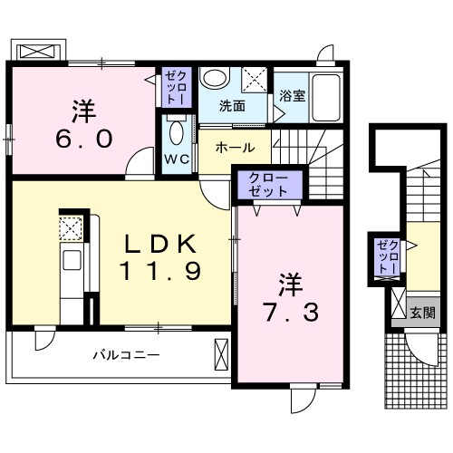 ノーヴァ　ミニョン 間取り図