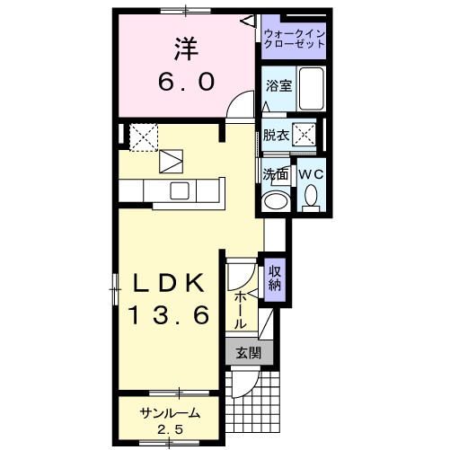 ベル　アルモニーＡ 間取り図