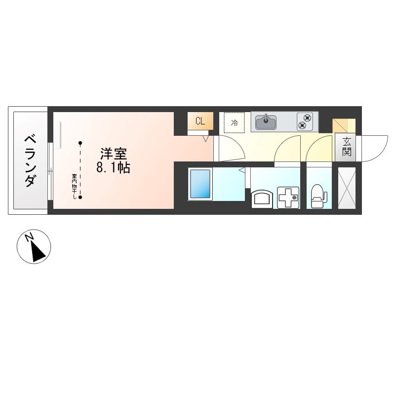 Luana an 101号室 間取り