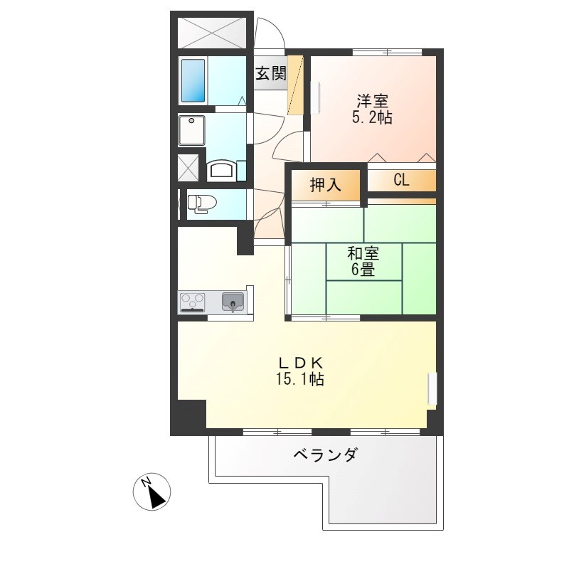 サンポワール宇都宮 間取り図