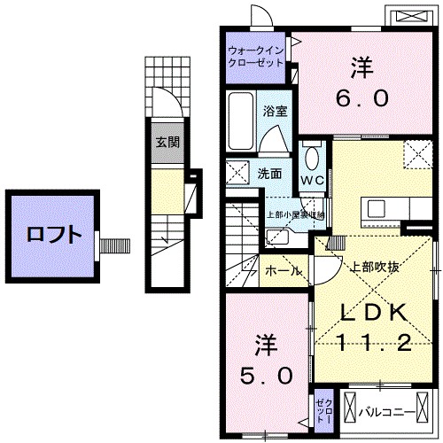 マニフィーク　Ⅰ 201号室 間取り