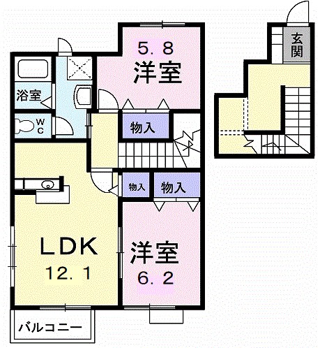 プリムヴェールＡ 間取り図