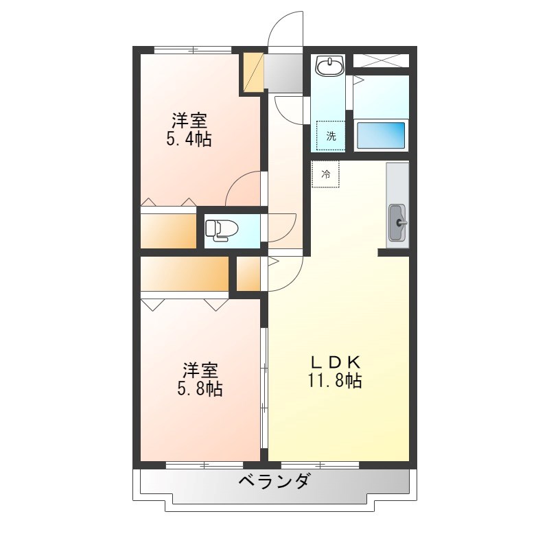 Y&amp;amp;Mシャルム川田 間取り図