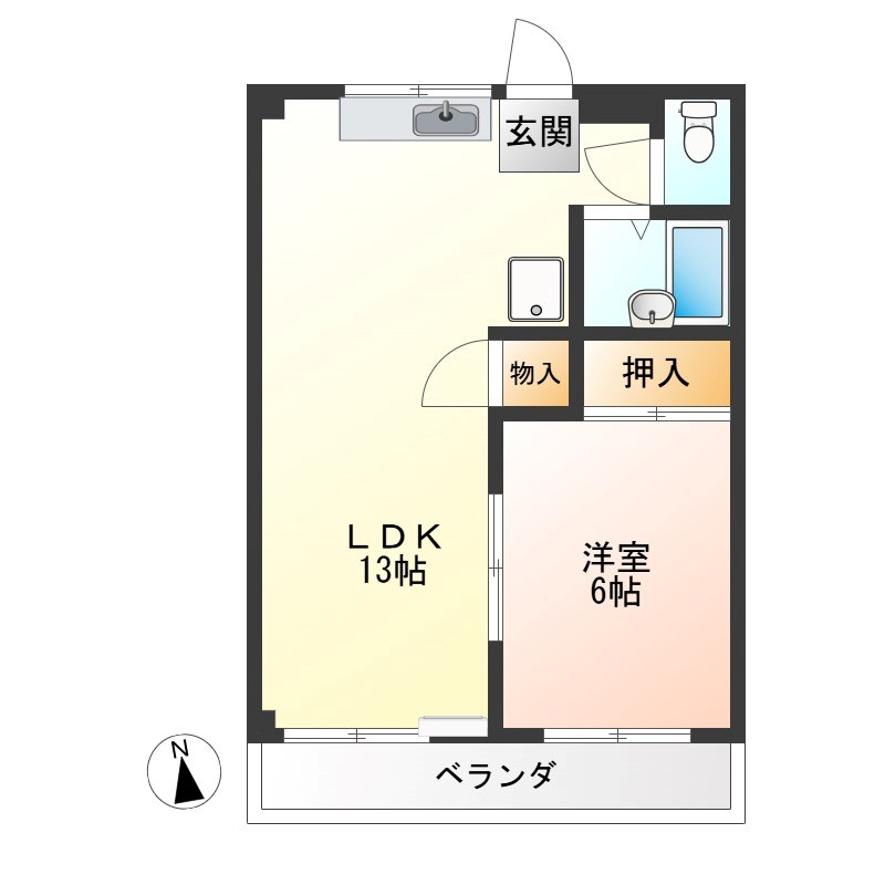 コーポ月見 間取り図