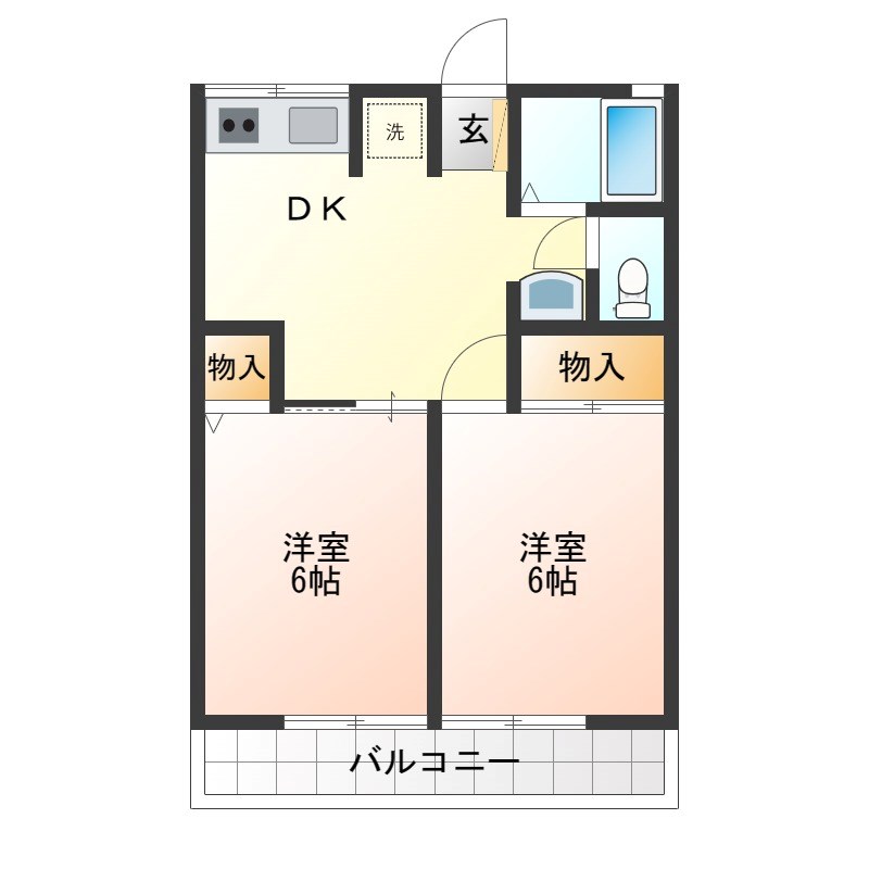 ハーティス松本 A 間取り図